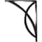 Ekena Millwork Miller Wrought Iron Bracket, (Triple center brace), Antiqued Pewter 2"W x 7 1/2"D x 10"H BKTM02X07X10TMIAPW - alternate 6